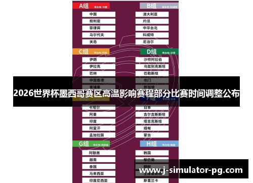 2026世界杯墨西哥赛区高温影响赛程部分比赛时间调整公布